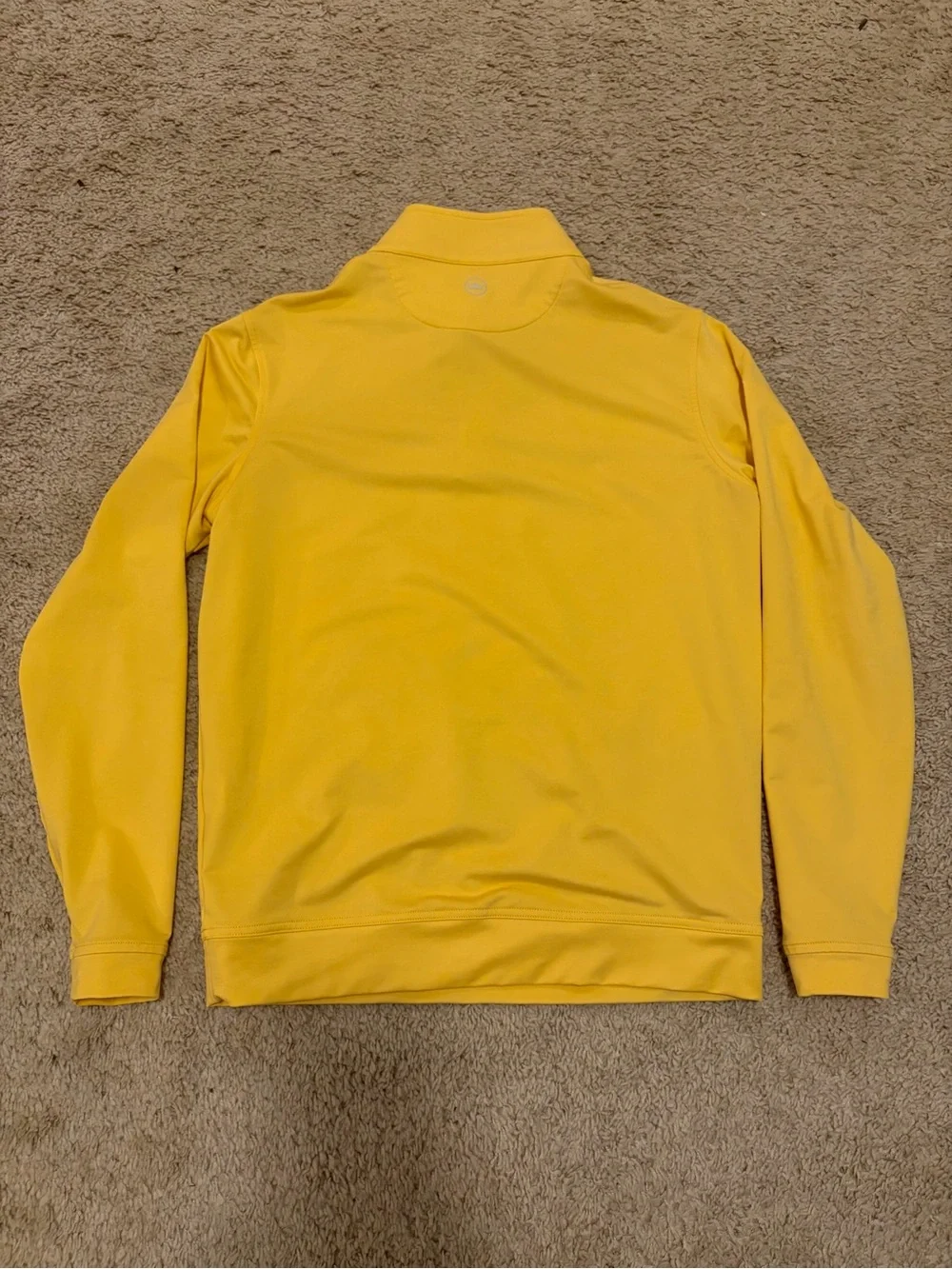 Peter Millar Men's Bright Yellow Quarter-Zip Pullover